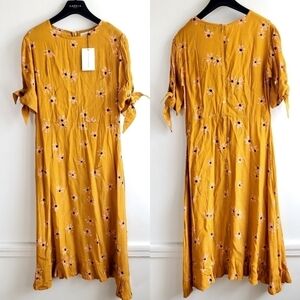 Faithfull the Brand Emilia Botany Floral Print Midi Dress NWT Size 4/Small
